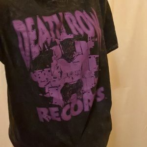 Black and purple DeathRow records 100% cotton size small in men.
